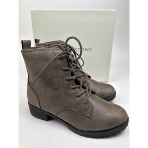 Sun + Stone Frankie Brown Combat Boots Size 3 M‎